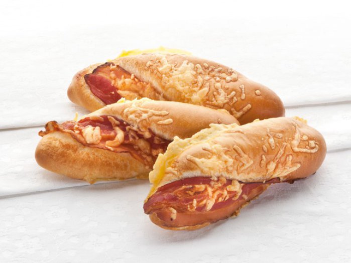 Sajtos, baconos stangli