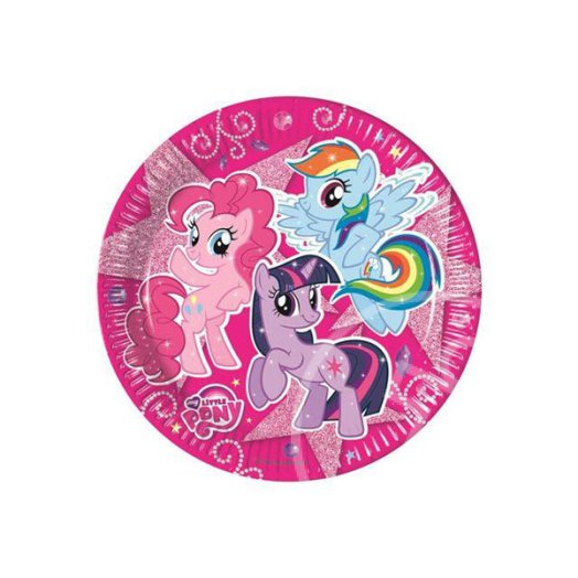 Én kicsi pónim: My Little Pony 23 cm-es tányér - 8 darabos