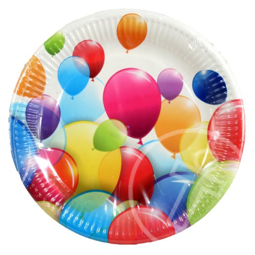 Lufi mintás 23 cm-es tányér - 8 darabos