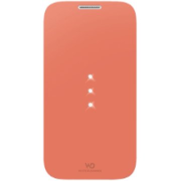 Crystal Booklet Samsung Galaxy S4 narancssárga bőr Flip Cover tok
