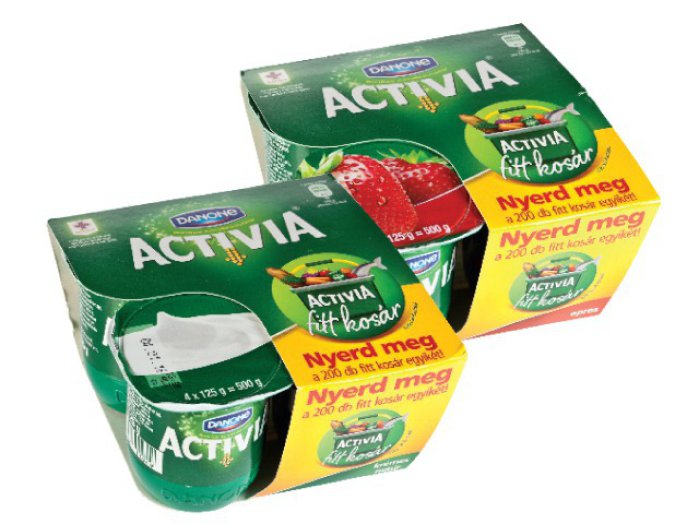 Danone Activia gyümölcsjoghurt, natúr joghurt vagy gyümölcsjoghurt teljes kiőrlésű gabonával