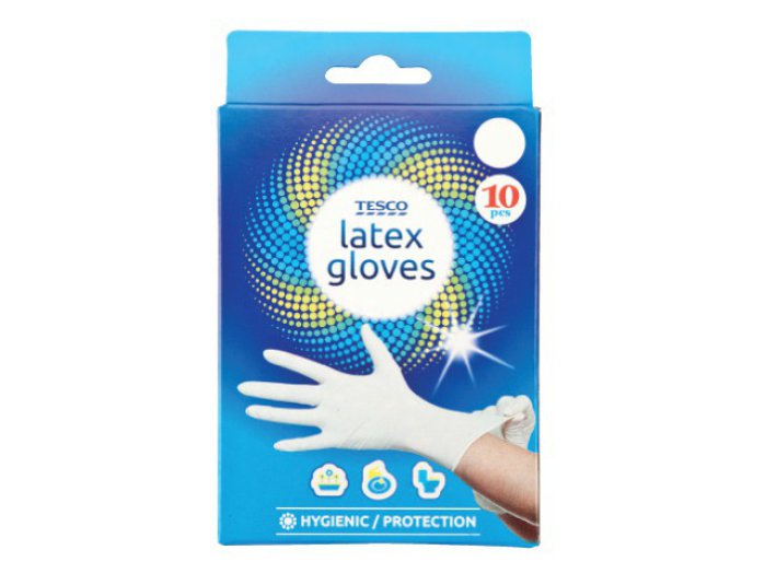 TESCO latex kesztyű