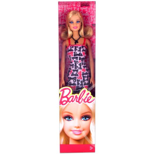 Barbie: Divatos Barbie feliratos fehér ruhában