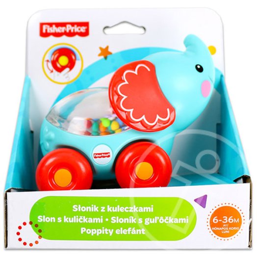 Fisher-Price Poppity guruló csörgő elefánt bébijáték