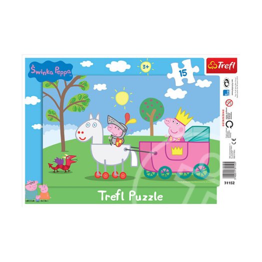 Peppa malac: Királyi hintó 15 db-os puzzle