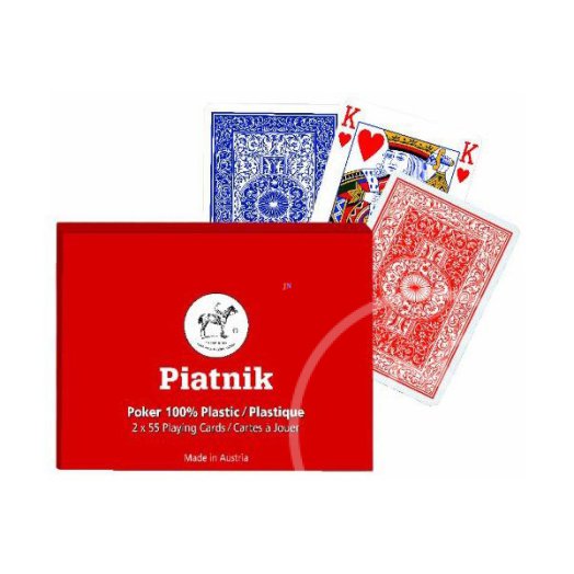 POKER 100% PLASTIC (2X55 PLAYING CARDS) - RÖMI KÁRTYA