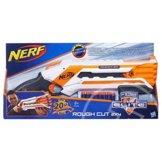 NERF N-Strike Elite: Rough Cut 2x4 szivacslövő puska - fehér