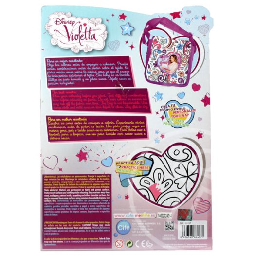 Color Me Mine: Színezhető csillámos oldaltáska - Violetta