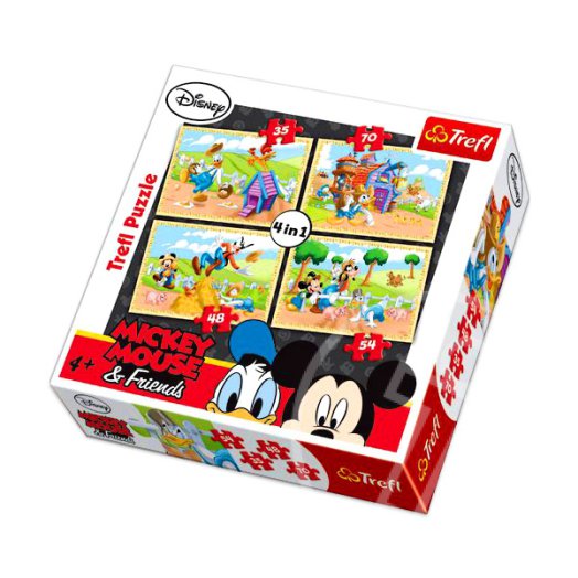 Mikiegér: farm 4 az 1-ben puzzle