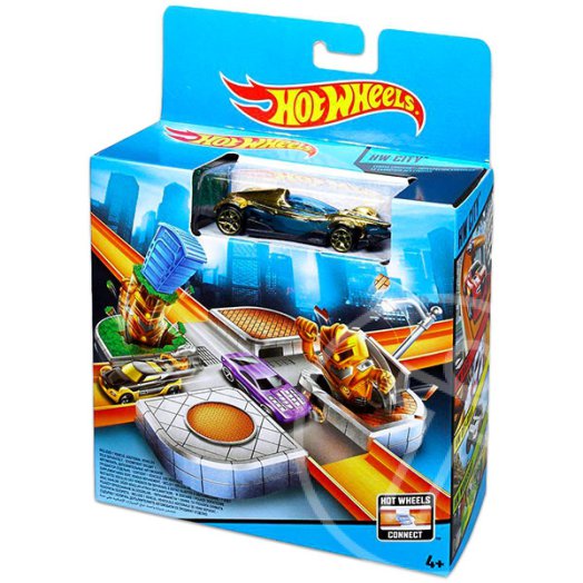 Hot Wheels City: alap játékszett - cyborg kereszteződés pálya