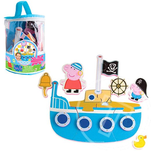 Peppa malac: szivacs hajó puzzle fürdőszoba csempére