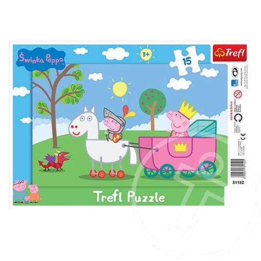Peppa malac: Királyi hintó 15 db-os puzzle