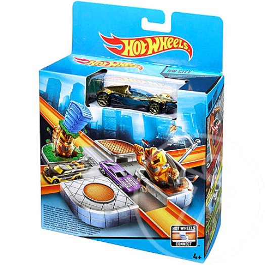 Hot Wheels City: alap játékszett - cyborg kereszteződés pálya