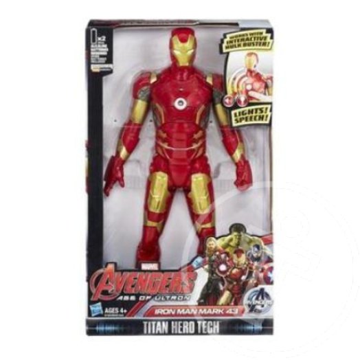 Marvel Bosszúállók - Ultron kora: Vasember Mark 43 Titánhős figura fénnyel és hanggal - Hasbro