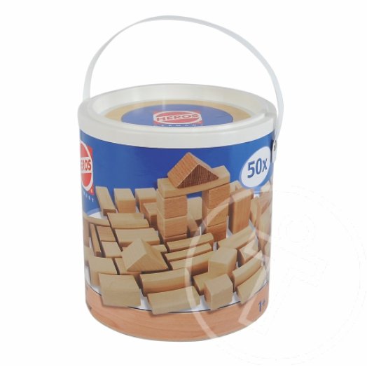 Heros Constructor: Natúr fa építőkocka szett vödörben 50db-os - Simba Toys