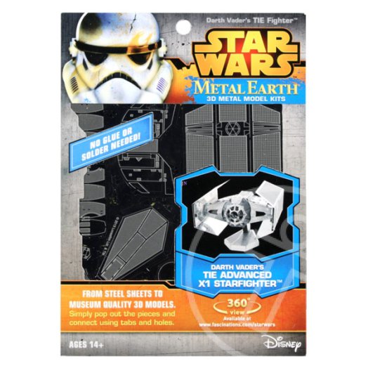 Metal Earth Star Wars: 3D fém modell - Darth Vader Tie Advanced X1 űrrepülője