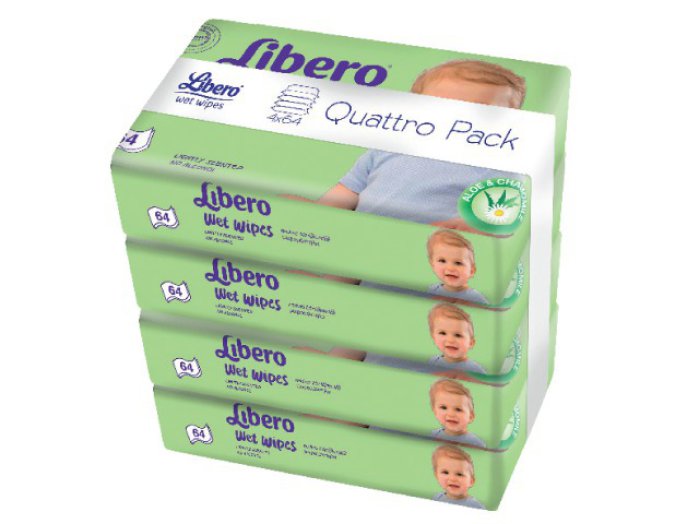 Libero babatörlő kendő quattropack