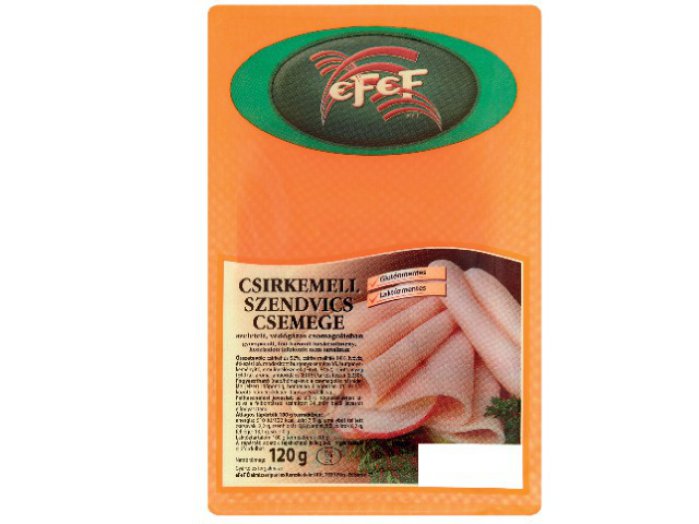 Efef pulyka- vagy csirkemell szendvics csemege