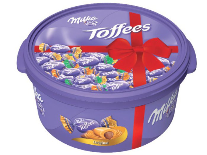 Milka Toffees karamella-válogatás dobozban