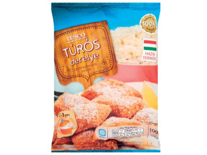 TESCO fagyasztott túrós derelye