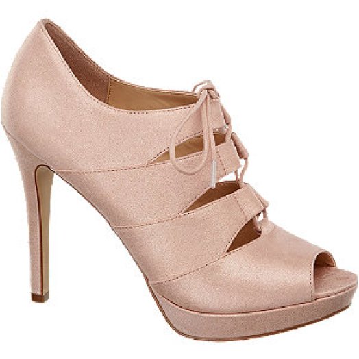 Szaténfényű party peep-toe
