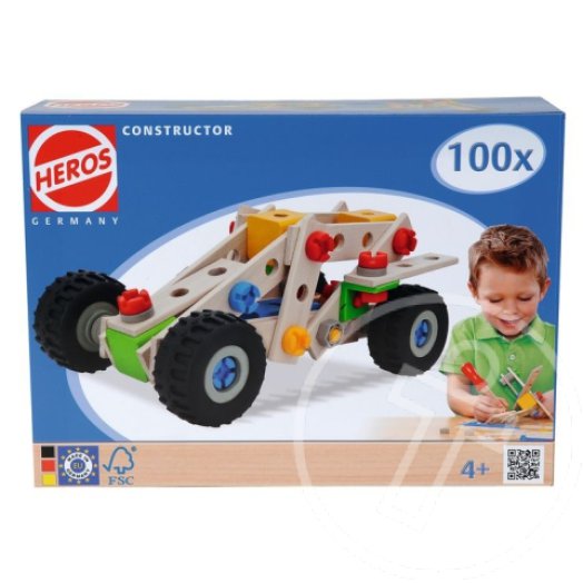 Heros fa építőjáték - quadok, 100 darabos