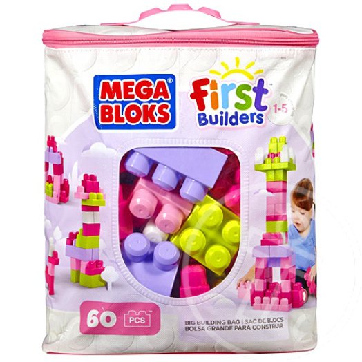 Mega Bloks: 60 db lányos építőkocka táskában