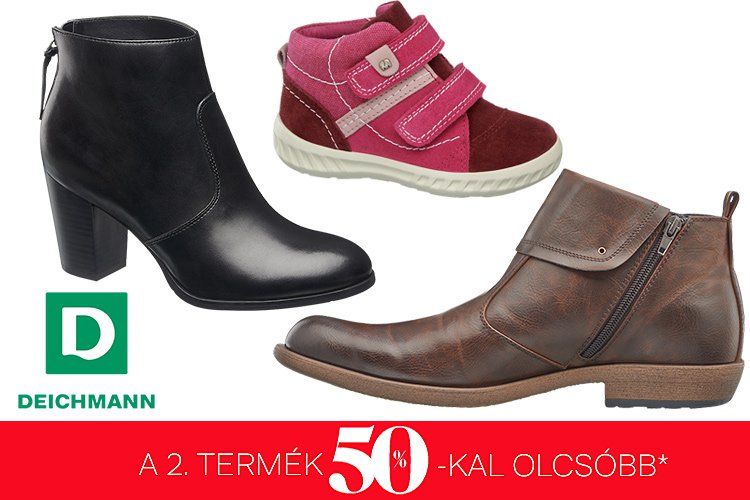 A második termék most féláron a Deichmannban!
