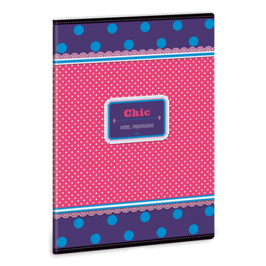 Chic notes-blue füzet sima A/5