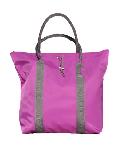 SHINY NYLON SHOPPER BAG W
