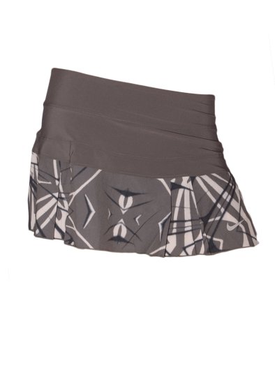 PRINTED PLEATED WOVEN SKIRT