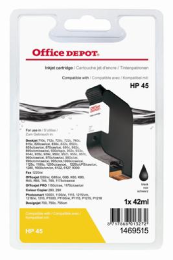 Office Depot HP 51645A/45 kompatibilis patron, fekete