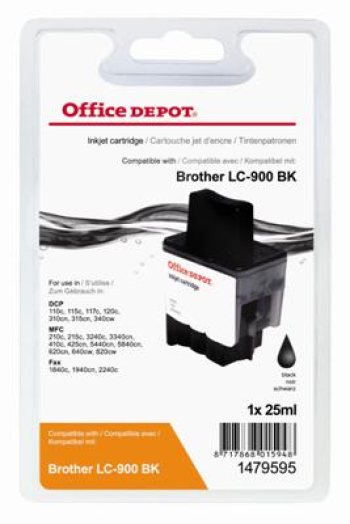 Office Depot Brother LC900BK kompatibilis patron, fekete
