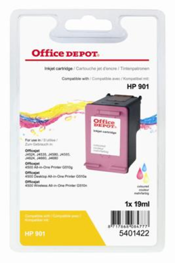 Office Depot HP CC656AE/901 kompatibilis patron, színes