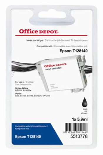 Office Depot Epson T1281 kompatibilis patron, fekete