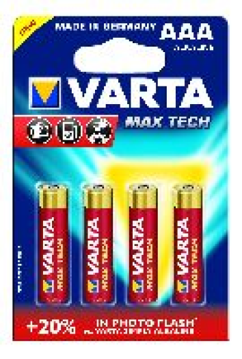 Varta MAX TECH AAA mikro ceruza tartós elem, 4db/cs