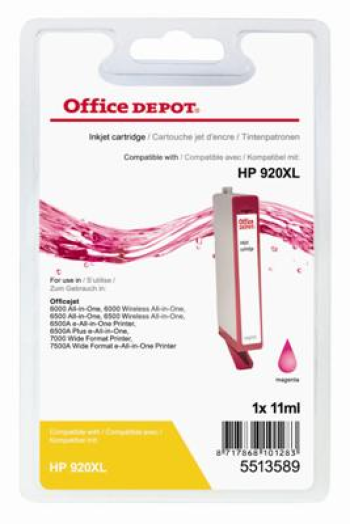 Office Depot HP CD973AE/920XL kompatibilis patron, bíbor