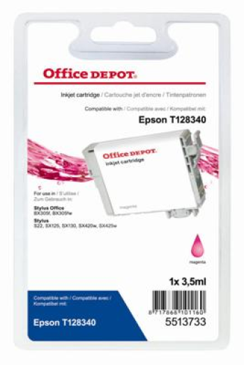 Office Depot Epson T1283 kompatibilis patron, bíbor