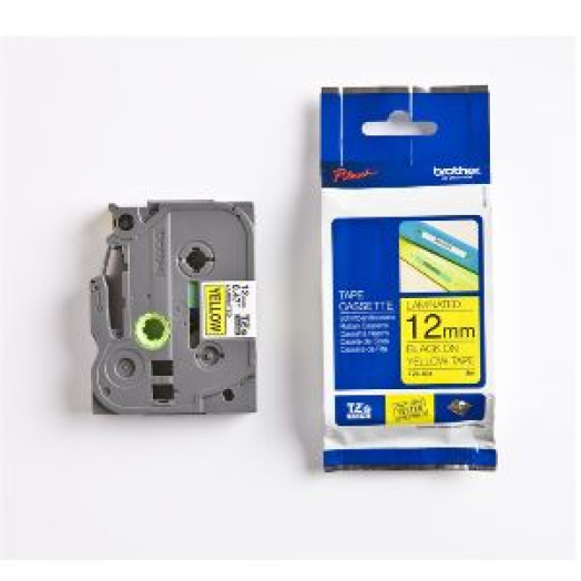 Brother TZE631 12mm laminált szalag, sárga/fekete