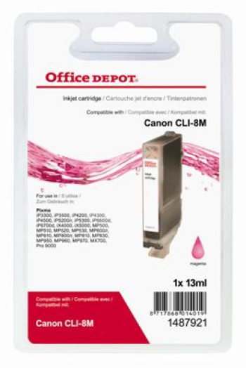 Office Depot Canon CLI8 kompatibilis patron, bíbor