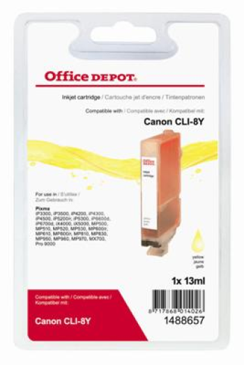 Office Depot Canon CLI8 kompatibilis patron, sárga