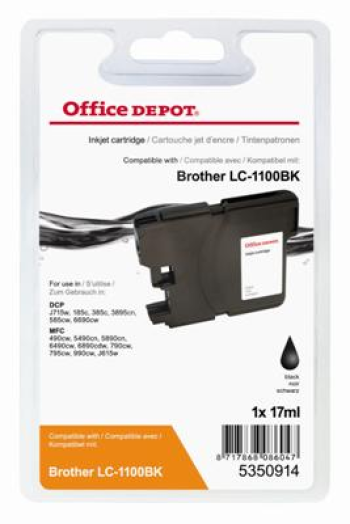 Office Depot Brother LC1100BK kompatibilis patron, fekete