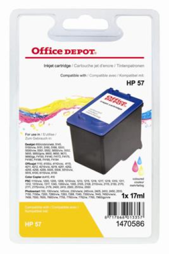 Office Depot HP C6657A/57 kompatibilis patron, színes
