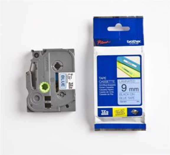 Brother TZE521 9mm laminált szalag, kék/fekete