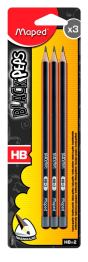 Maped 'Black Peps' grafitceruza 3szögletű HB 3 db