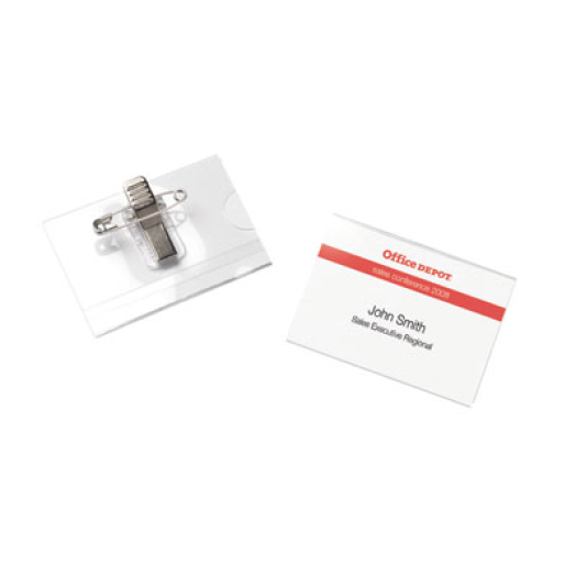 Office Depot kombinált névkitűző 90x60 mm fekvő 50 db