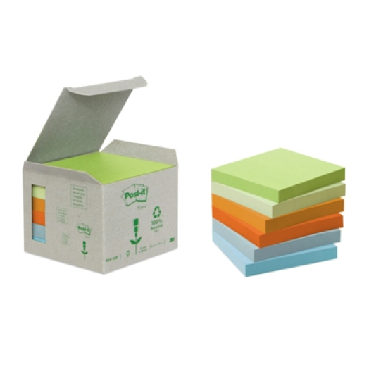 Post-it újrahasznosított jegyzettömb 76x76 mm