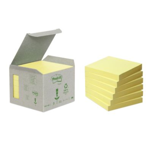 Post-it újrahasznosított jegyzettömb 76x76 mm