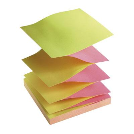 Post-it Z-tömb 76×76mm  sárga/fukszia