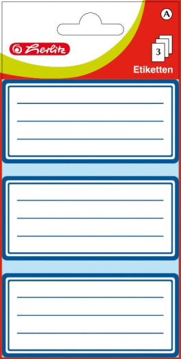 Herlitz iskolai etikett 9db/cs vegyes